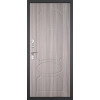 Дверь Гранит Дуэт | Внешняя МДФ-панель и наличники: цвет «Бетон темный», 10мм.