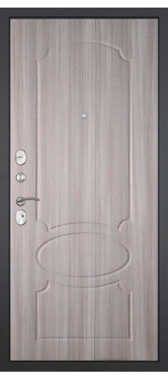 Дверь Гранит Дуэт | Внешняя МДФ-панель и наличники: цвет «Бетон темный», 10мм.