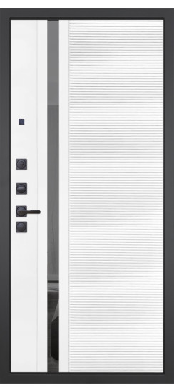 Дверь Гранит Плэй | Фрезерованная МДФ 10 мм цвет Ларче орех с черной патиной