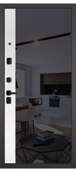 Дверь Гранит М3 New | Внешняя МДФ-панель и наличники: цвет «Силк Амаретто», 16мм.