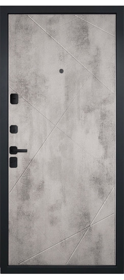 Дверь Гранит Континент | Черная, квадратная