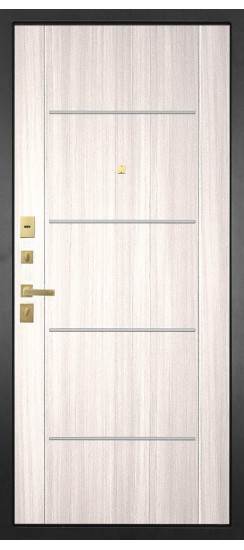 Дверь Гранит Ардеко | Внешняя МДФ-панель и наличники: цвет «Квазар черный», 10мм