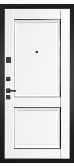 Дверь Гранит Континент | Черная, квадратная