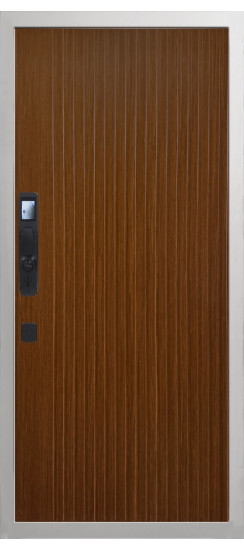 Дверь Гранит Пиано Смарт Белая | Внешняя МДФ-панель и наличники: цвет «Белый», 10мм