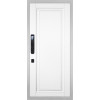 Дверь Гранит Пиано Смарт Белая | Внешняя МДФ-панель и наличники: цвет «Белый», 10мм