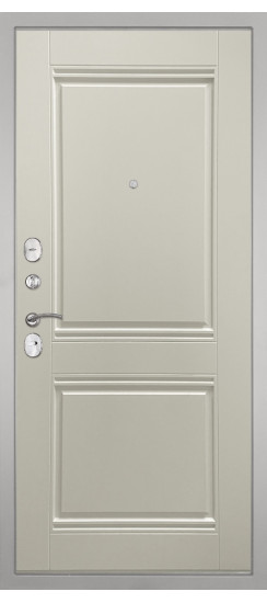 Дверь Гранит Лира Белая | Внешняя МДФ-панель и наличники: цвет «Белый», 10мм.