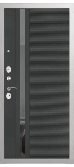 Дверь Гранит Лира Белая | Внешняя МДФ-панель и наличники: цвет «Белый», 10мм.