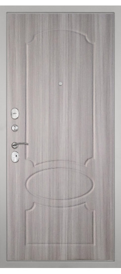 Дверь Гранит Лира Белая | Внешняя МДФ-панель и наличники: цвет «Белый», 10мм.