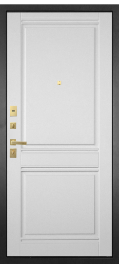 Дверь Гранит Ардеко | Внешняя МДФ-панель и наличники: цвет «Квазар черный», 10мм