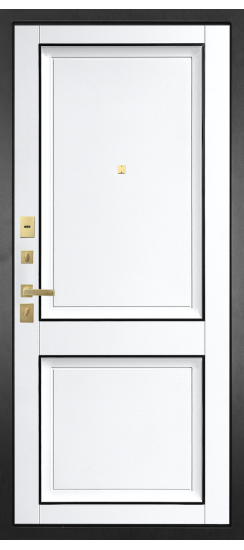 Дверь Гранит Ардеко | Внешняя МДФ-панель и наличники: цвет «Квазар черный», 10мм