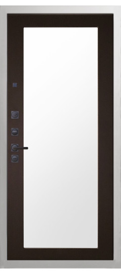 Дверь Гранит Вайт | Внешняя МДФ-панель и наличники: цвет «Белый», 10мм