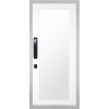 Дверь Гранит Пиано Смарт Белая | Внешняя МДФ-панель и наличники: цвет «Белый», 10мм