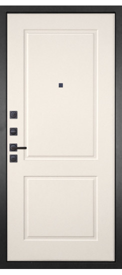 Дверь Гранит Гранж | Внешняя МДФ-панель и наличники: цвет «Лофт Графит», 10мм.