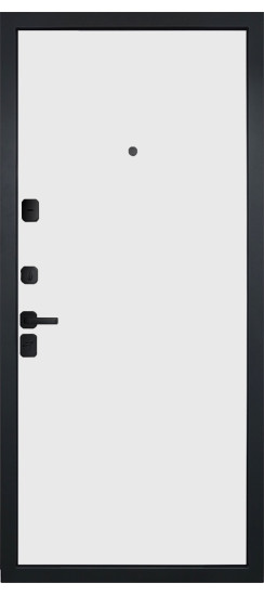 Дверь Гранит Геометрия | Внешняя МДФ-панель и наличники: цвет «Черный Крап», 16мм