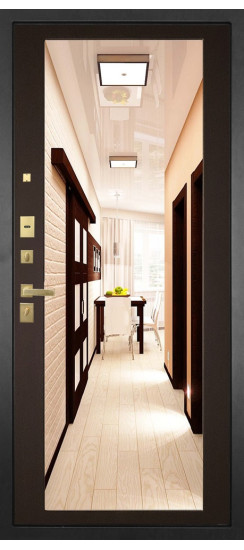 Дверь Гранит Ардеко | Внешняя МДФ-панель и наличники: цвет «Квазар черный», 10мм