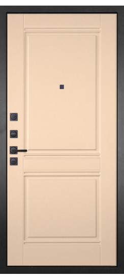 Дверь Гранит Плэй | Фрезерованная МДФ 10 мм цвет Ларче орех с черной патиной