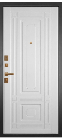 Дверь Гранит Ардеко | Внешняя МДФ-панель и наличники: цвет «Квазар черный», 10мм