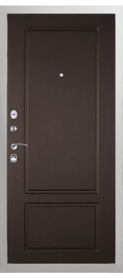 Дверь Гранит Лира Белая | Внешняя МДФ-панель и наличники: цвет «Белый», 10мм.