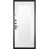 Дверь Гранит Пиано Черная | Внешняя МДФ-панель и наличники: цвет «Черный Графит», черное стекло, 10мм