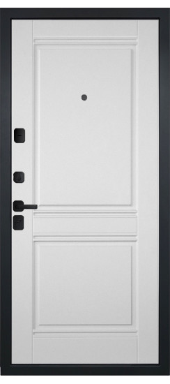 Дверь Гранит Континент | Черная, квадратная