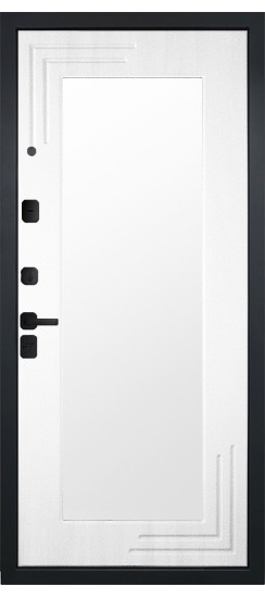 Дверь Гранит Континент | Черная, квадратная