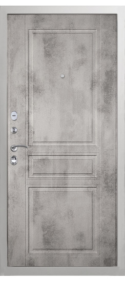 Дверь Гранит Лира Белая | Внешняя МДФ-панель и наличники: цвет «Белый», 10мм.