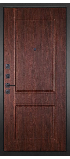 Дверь Гранит Пиано Серая | полимерно-порошковое, цвет «муар черный металик»