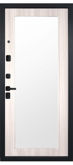 Дверь Гранит Геометрия | Внешняя МДФ-панель и наличники: цвет «Черный Крап», 16мм