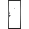 Дверь Гранит Пиано Черная | Внешняя МДФ-панель и наличники: цвет «Черный Графит», черное стекло, 10мм