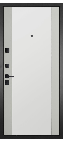 Дверь Гранит Континент | Черная, квадратная