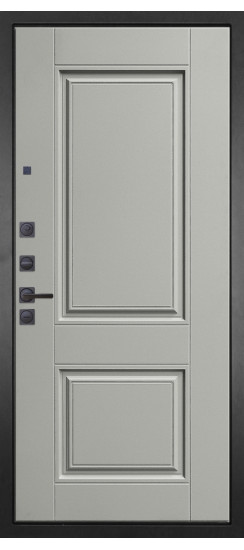 Дверь Гранит Шебби | полимерно-порошковое, цвет «муар черный металик»