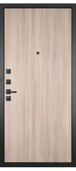 Дверь Гранит Горизонт | Внешняя МДФ-панель и наличники: цвет «Черный Крап»