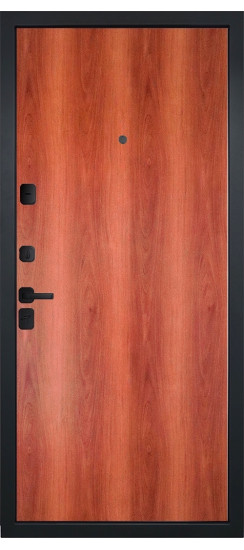 Дверь Гранит Континент | Черная, квадратная