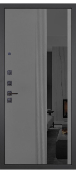 Дверь Гранит Плэй | Фрезерованная МДФ 10 мм цвет Ларче орех с черной патиной