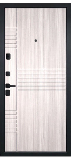 Дверь Гранит Континент | Черная, квадратная