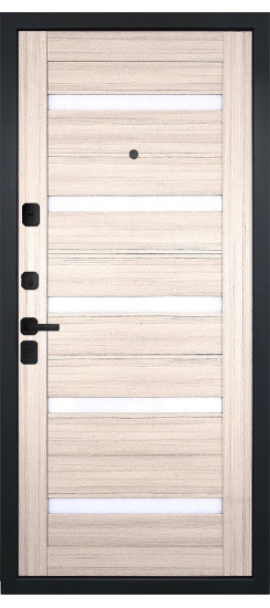 Дверь Гранит Континент | Черная, квадратная