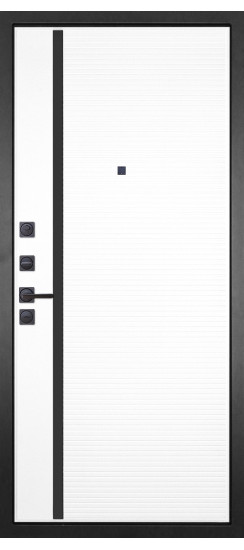 Дверь Гранит Лайт Графит | Внешняя МДФ-панель и наличники: цвет «Лайт Графит софт тач», 10 мм
