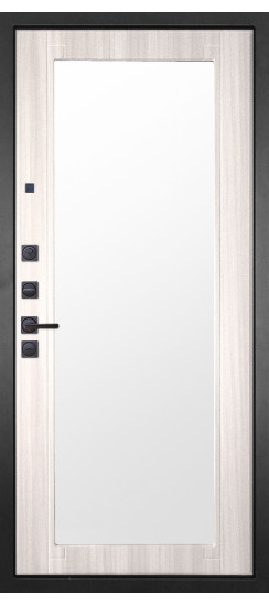 Дверь Гранит Гранж | Внешняя МДФ-панель и наличники: цвет «Лофт Графит», 10мм.