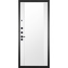 Дверь Гранит Пиано Черная | Внешняя МДФ-панель и наличники: цвет «Черный Графит», черное стекло, 10мм