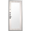 Дверь Гранит Роял белая с черной фурнитурой | Внешняя МДФ-панель и наличники: цвет «Белый», 10мм.