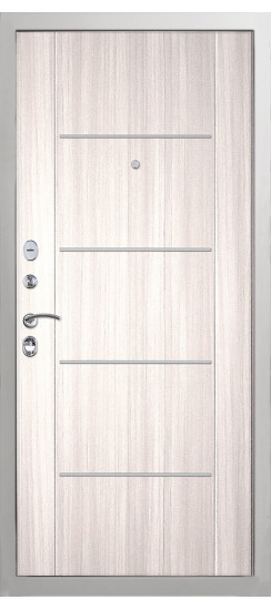 Дверь Гранит Лира Белая | Внешняя МДФ-панель и наличники: цвет «Белый», 10мм.