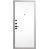 Дверь Гранит Вайт | Внешняя МДФ-панель и наличники: цвет «Белый», 10мм