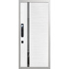 Дверь Гранит Пиано Смарт Белая | Внешняя МДФ-панель и наличники: цвет «Белый», 10мм