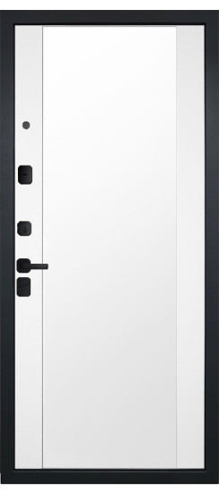 Дверь Гранит Континент | Черная, квадратная