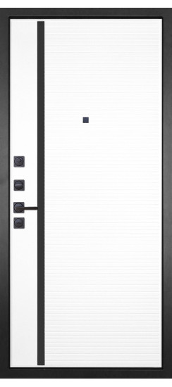 Дверь Гранит Шторм | полимерно-порошковое, цвет «Муар черный»