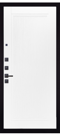 Дверь Гранит Шебби | полимерно-порошковое, цвет «муар черный металик»