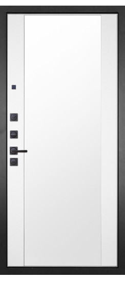 Дверь Гранит Бриони | полимерно-порошковое, цвет «муар черный металик»