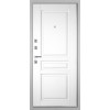 Дверь Гранит Пиано Белая | Внешняя МДФ-панель и наличники: цвет «Белый», 10мм