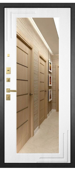 Дверь Гранит Ардеко | Внешняя МДФ-панель и наличники: цвет «Квазар черный», 10мм