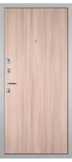 Дверь Гранит Пиано Белая | Внешняя МДФ-панель и наличники: цвет «Белый», 10мм